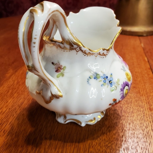Dresden Creamer Richard Klemm Germany floral Bailey Banks Biddle - Picture 5 of 13